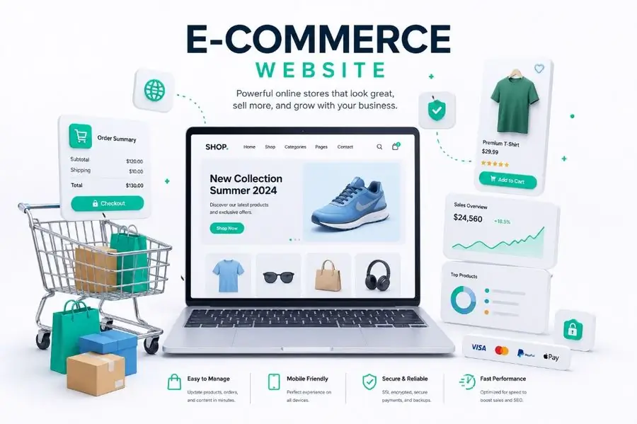 Ecommerce website and online store development