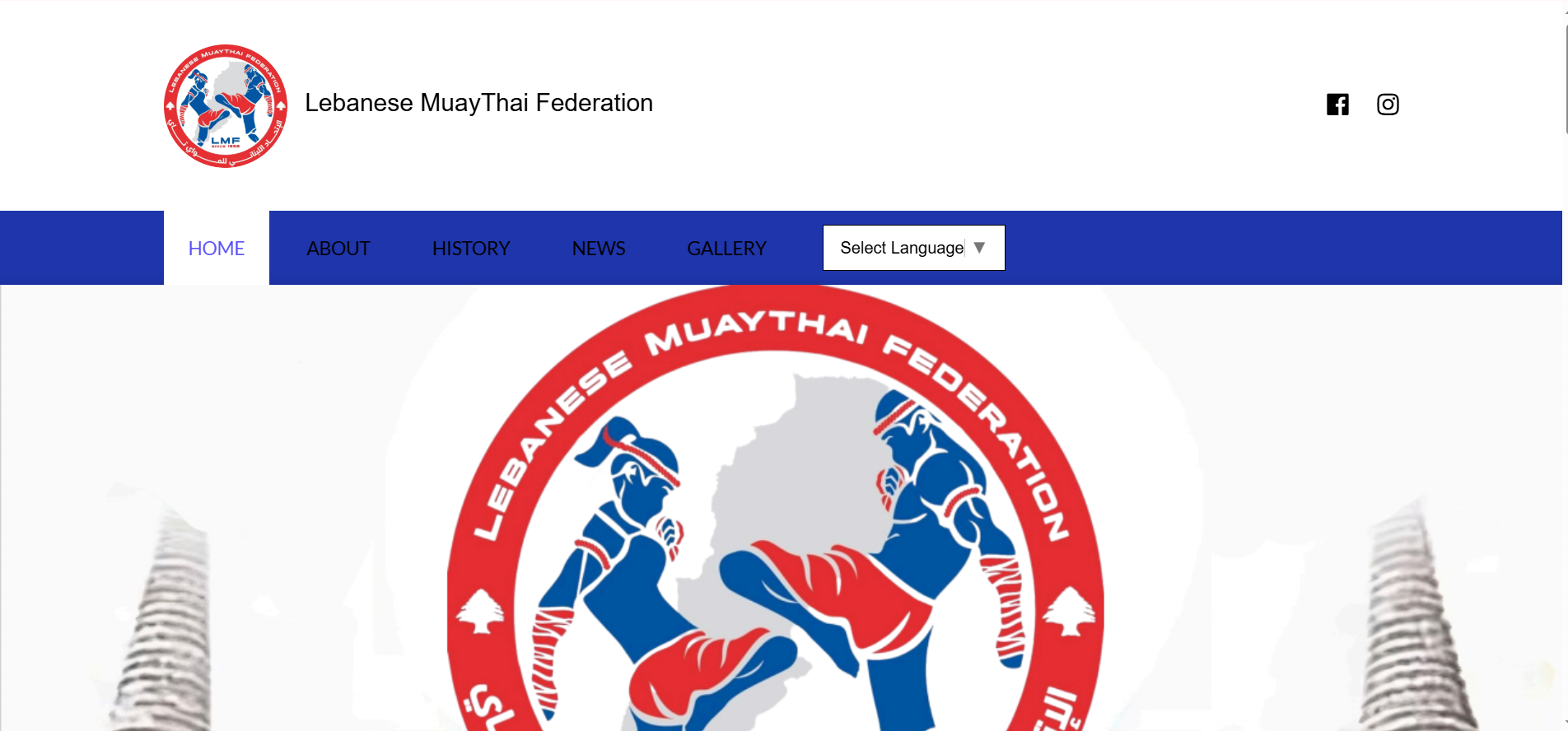 Lebanese Muay Thai website preview